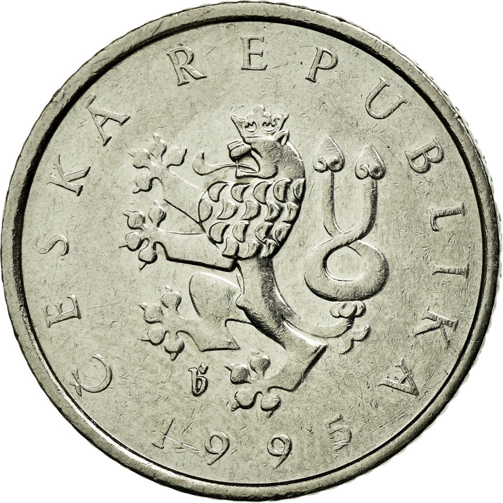 Coin, Czech Republic, Koruna, 1995, EF(40-45), Nickel plated steel, KM:7