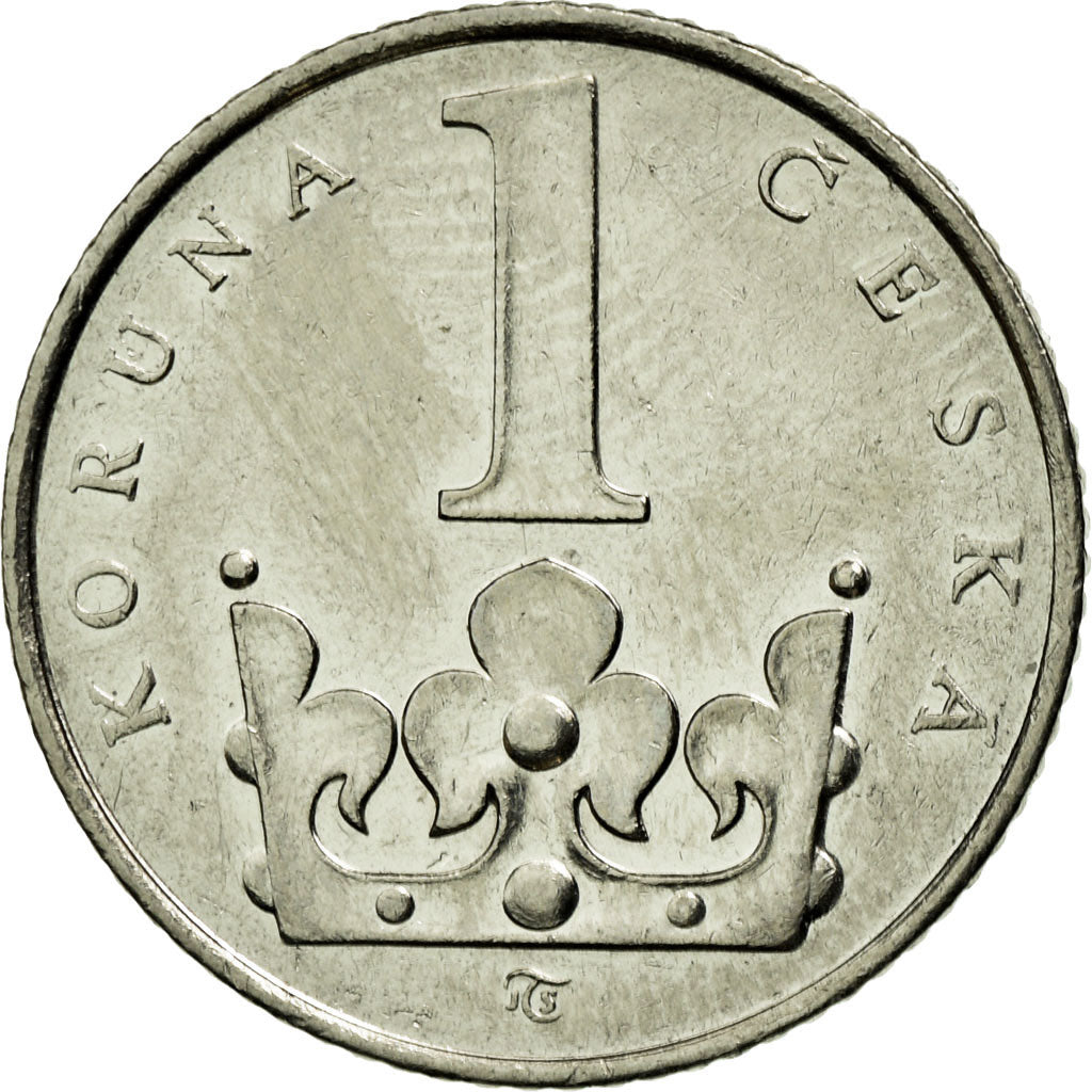 Coin, Czech Republic, Koruna, 1995, EF(40-45), Nickel plated steel, KM:7