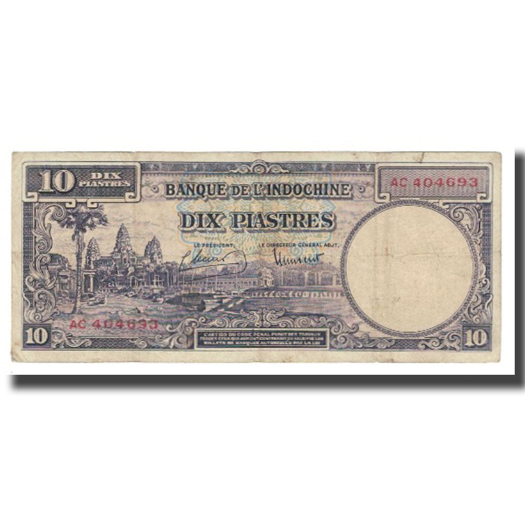 Banknote, FRENCH INDO-CHINA, 10 Piastres, KM:80s, VF(20-25)