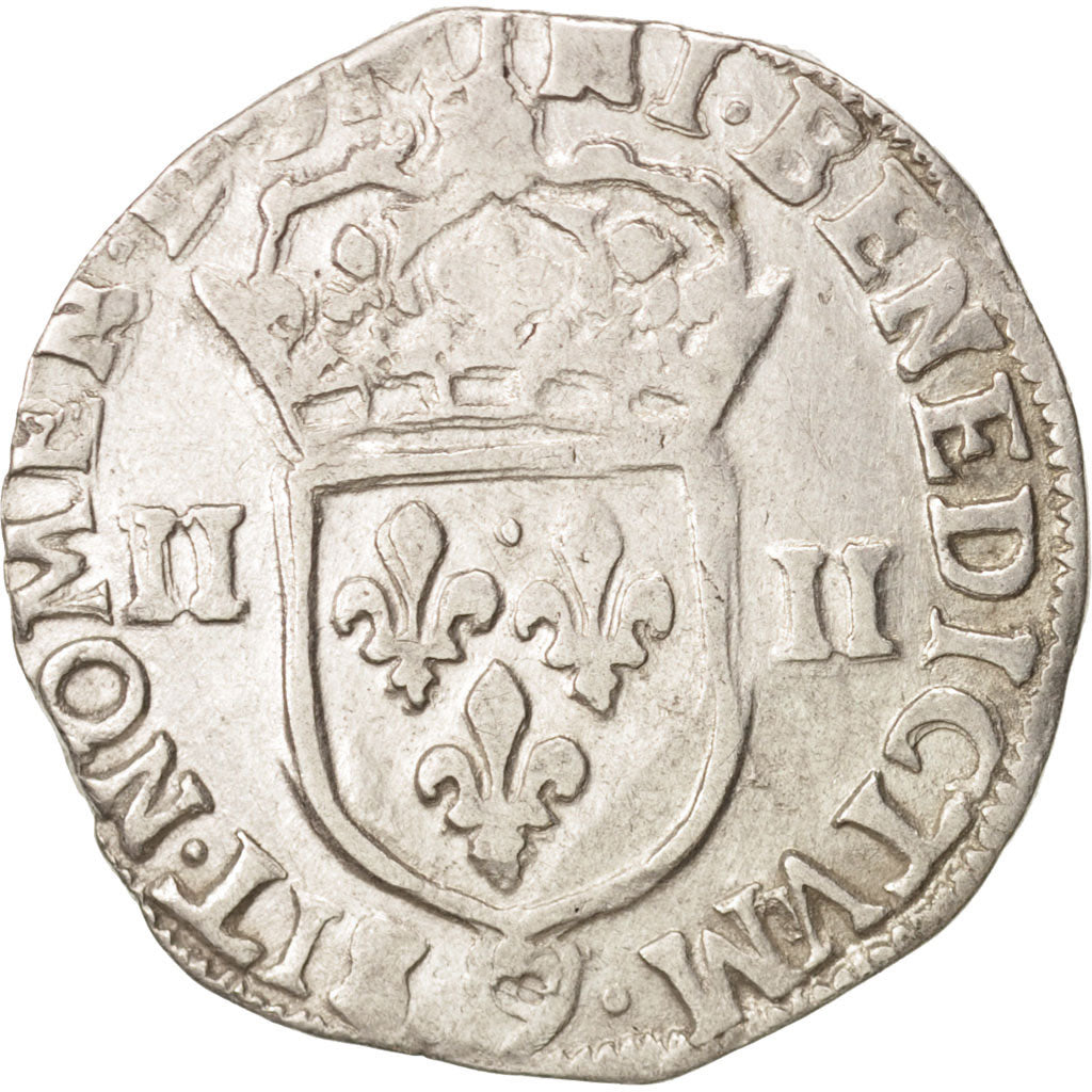 France, Henri IV, 1/4 Ecu, 1603, Rennes, EF(40-45), Silver, Sombart:4686