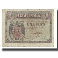 Banknote, Spain, 1 Peseta, 1938, 1938-04-30, KM:108a, VF(20-25)