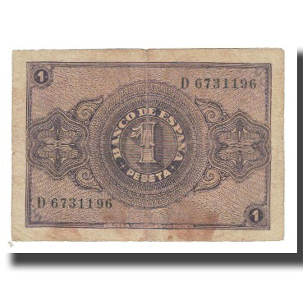 Banknote, Spain, 1 Peseta, 1937, 1937-10-12, KM:104a, VF(20-25)