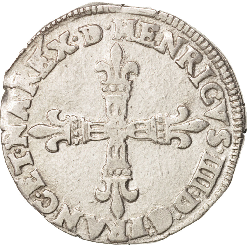 Francia, Henri IV, 1/4 Ecu, 1603, Morlaas, BB+, Argento, KM:1.2, Sombart:4706