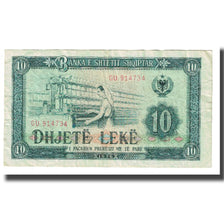 Banknot, Albania, 10 Lekë, 1976, KM:43a, VF(20-25)