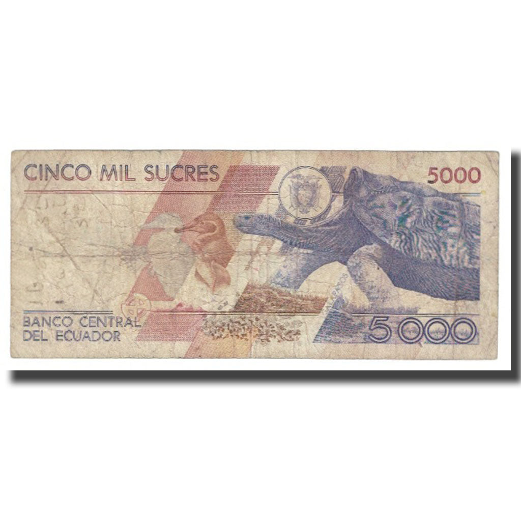 Banknote, Ecuador, 5000 Sucres, 1996, 1996-01-13, KM:128a, VF(20-25)