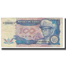 Banconote, Zaire, 100 Zaïres, 1988, 1988-10-14, KM:33a, MB