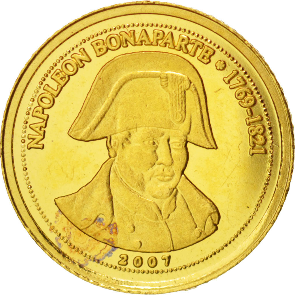CONGO, DEMOCRATIC REPUBLIC, 1500 Francs CFA Napoleon, 2007, MS(60-62), Gold