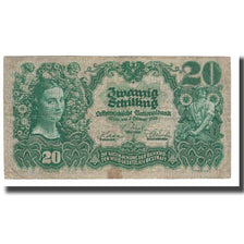 Banknote, Austria, Wien, 20 Shillings, paysage, 1928, 1928-04-02, VF(20-25)