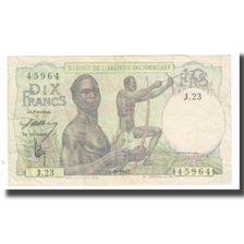 Biljet, Frans West Afrika, 10 Francs, 1947, 1947-09-10, KM:37, TB