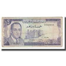 Banknote, Morocco, 5 Dirhams, 1970, KM:56a, VF(20-25)