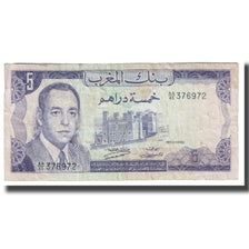 Nota, Marrocos, 5 Dirhams, 1970, KM:56a, VF(20-25)