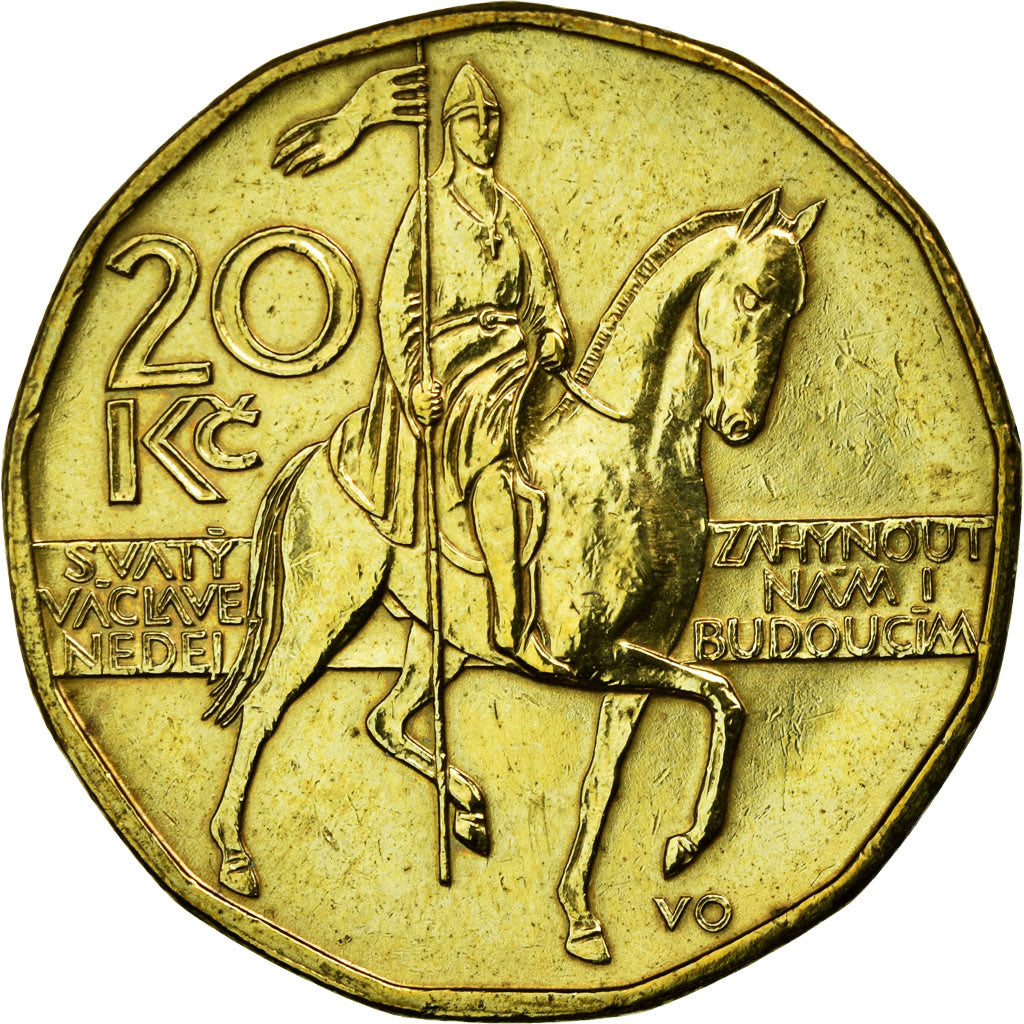 Moneta, Repubblica Ceca, 20 Korun, 2002, BB, Acciaio placcato ottone, KM:5