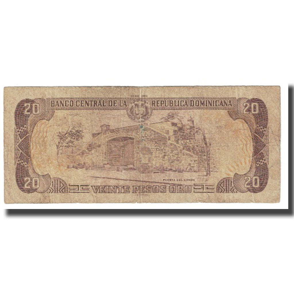 Banknote, Dominican Republic, 20 Pesos Oro, KM:120c, VF(20-25)