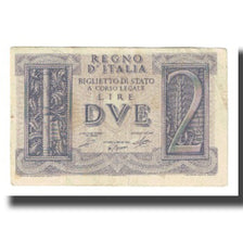 Banknot, Włochy, 2 Lire, KM:27, EF(40-45)