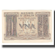 Biljet, Italië, 1 Lira, KM:26, TTB