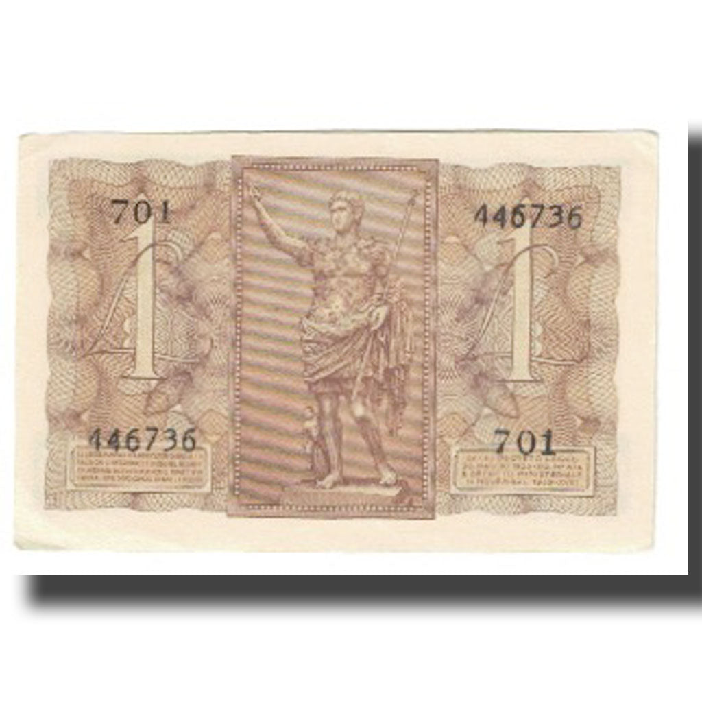 Biljet, Italië, 1 Lira, KM:26, TTB