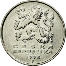 Münze, Tschechische Republik, 5 Korun, 1995, VZ, Nickel plated steel, KM:8