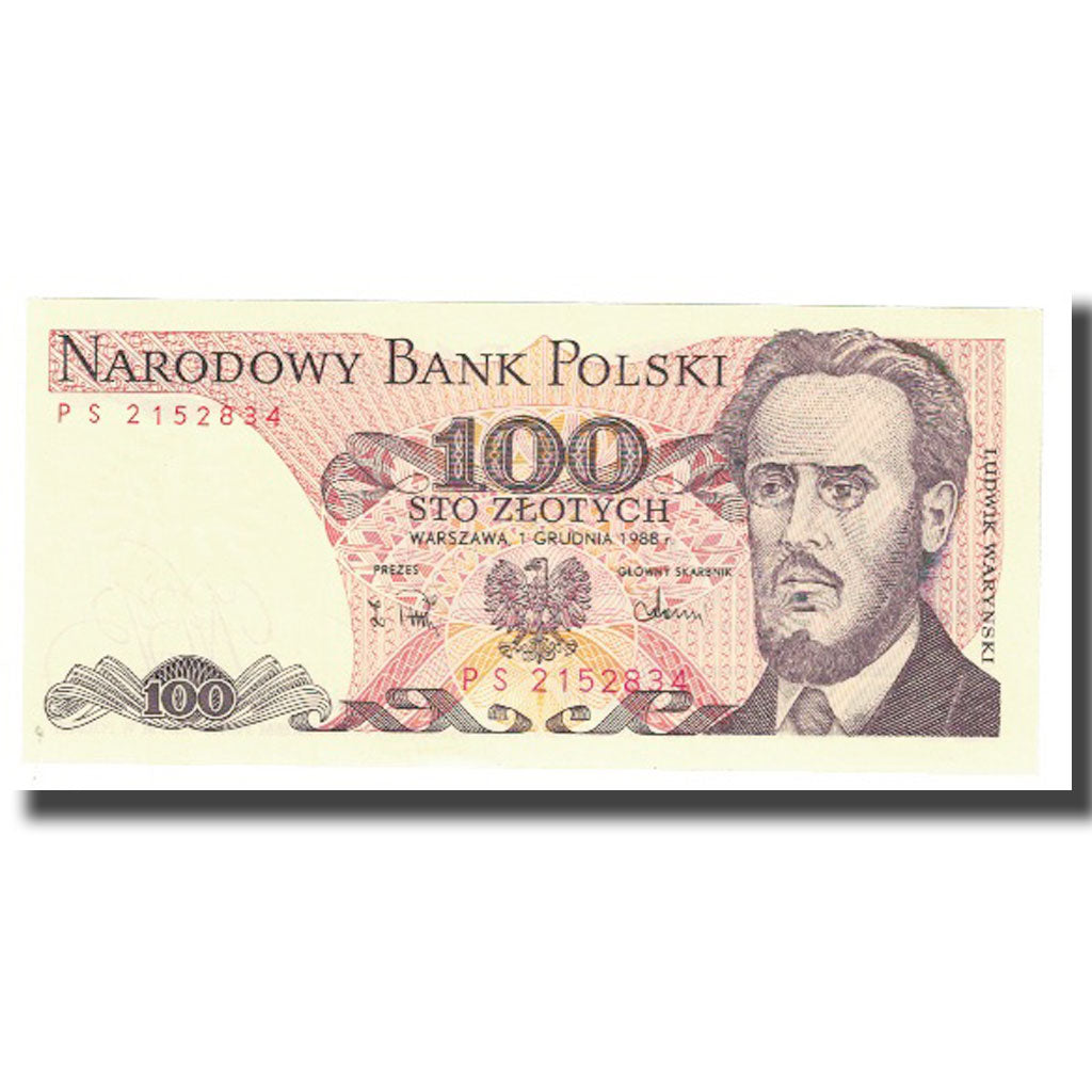 Banknote, Poland, 100 Zlotych, 1988, 1988-12-01, KM:143a, UNC(65-70)