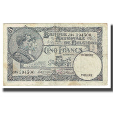 Geldschein, Belgien, 5 Francs, 1931, 1936-05-04, KM:97a, S