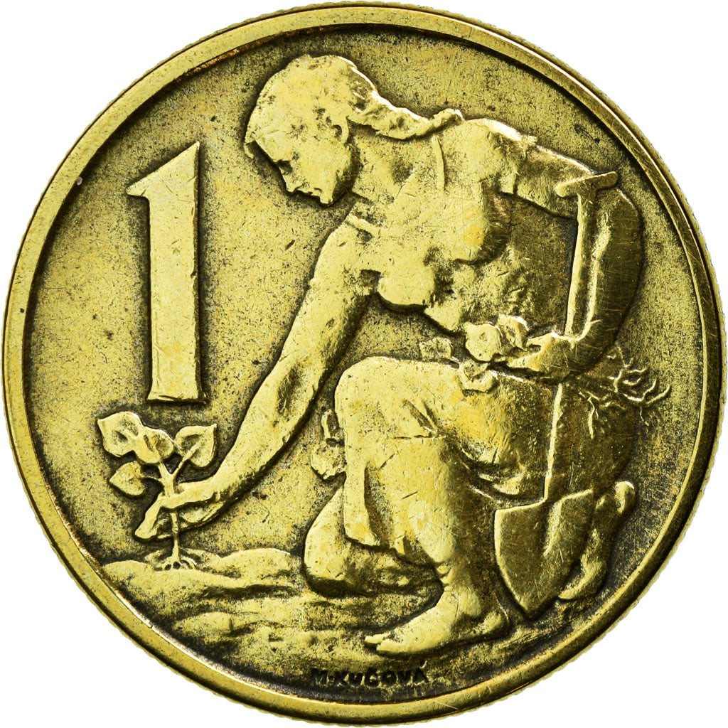 Coin, Czechoslovakia, Koruna, 1962, EF(40-45), Aluminum-Bronze, KM:50