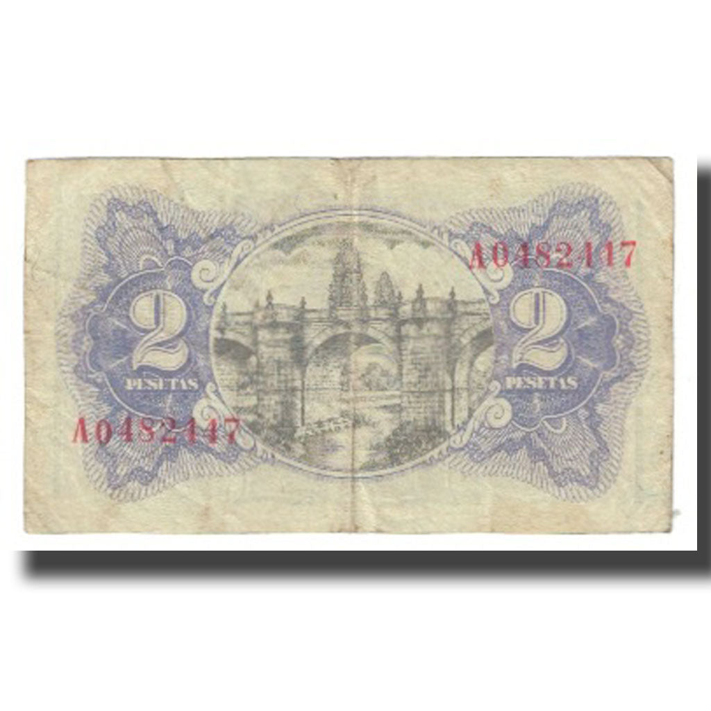 Banknote, Spain, 2 Pesetas, 1938, KM:95, VF(20-25)