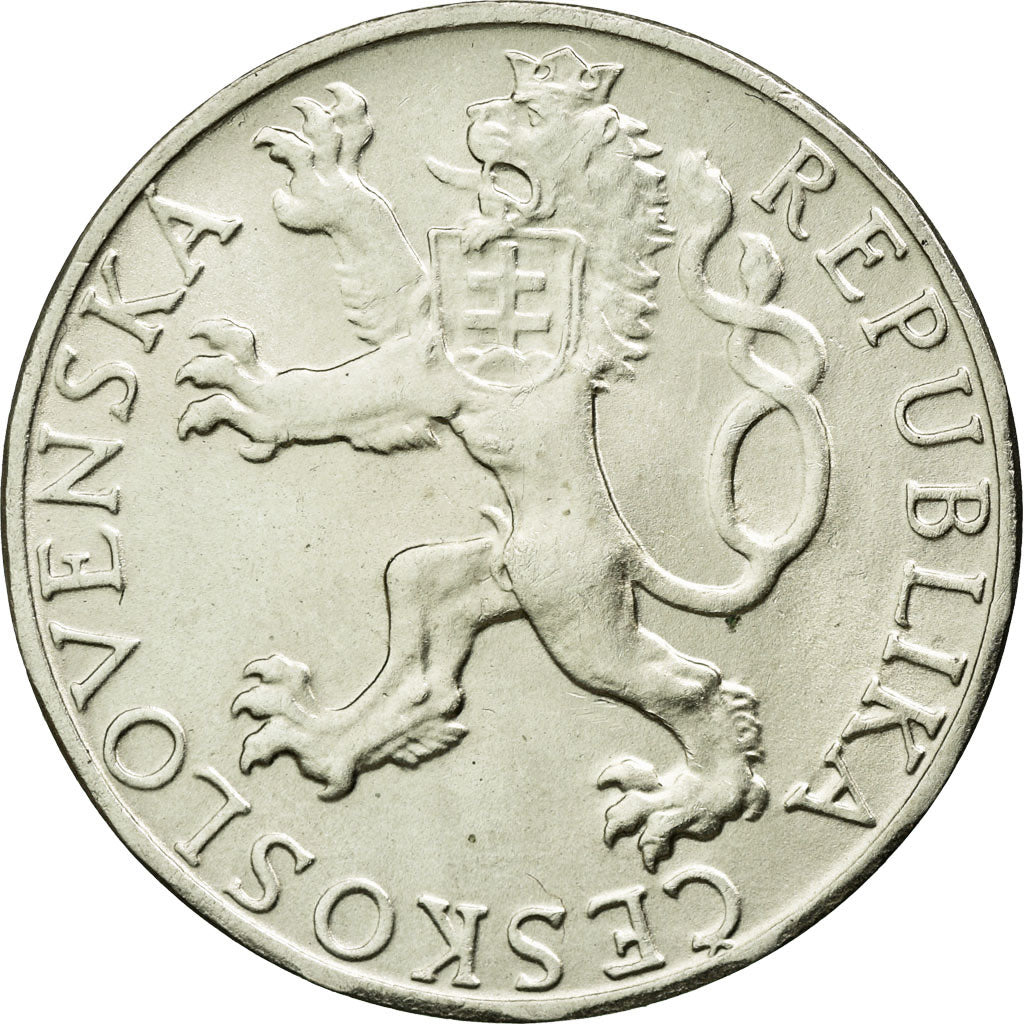 Münze, Tschechoslowakei, 50 Korun, 1948, VZ+, Silber, KM:25