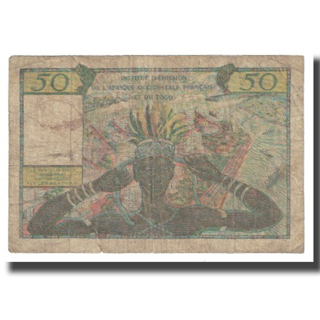 Banknote, French West Africa, 50 Francs, 1955-1956, Undated (1956), KM:45