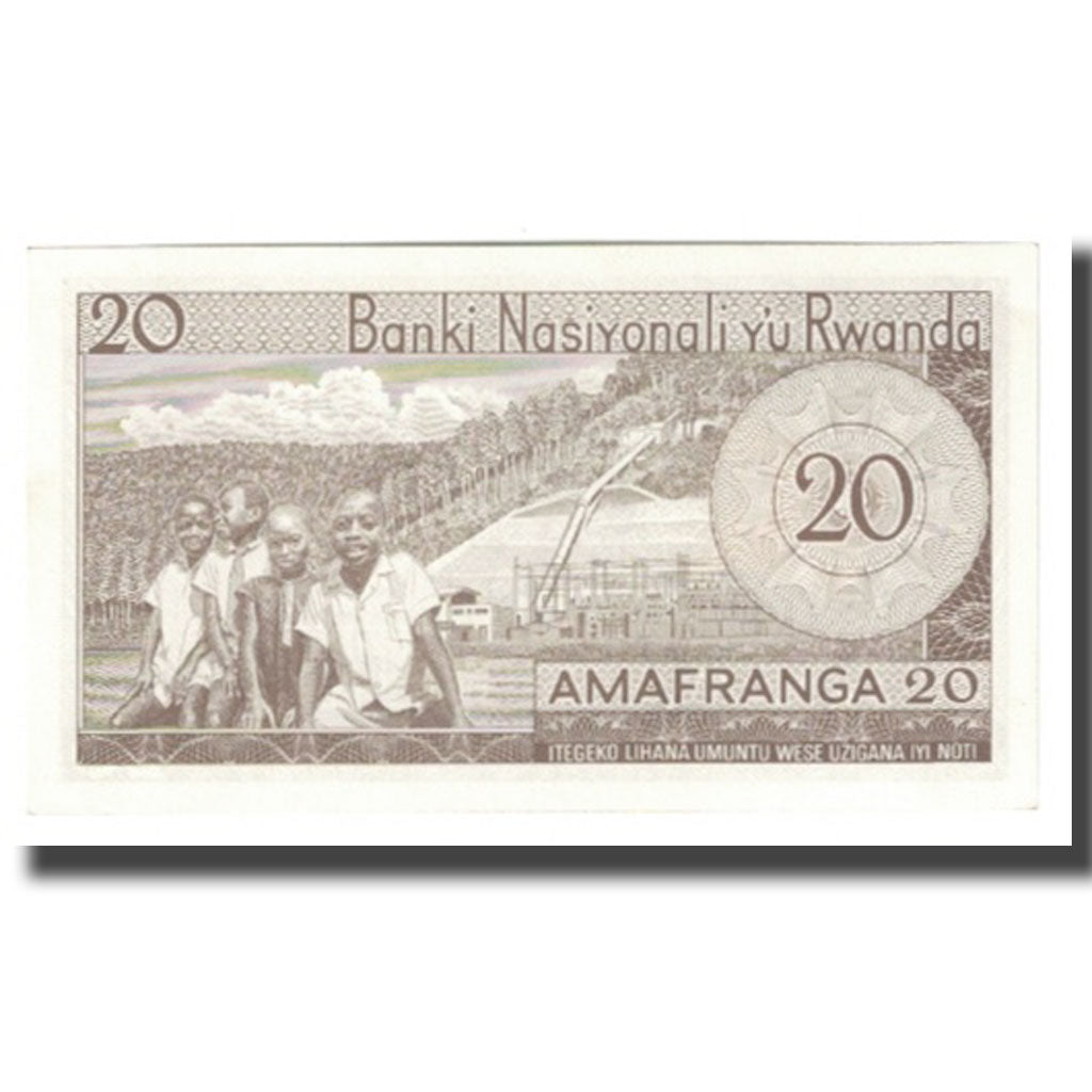 Banknote, Rwanda, 20 Francs, 1976, 1976-01-01, KM:6e, UNC(65-70)