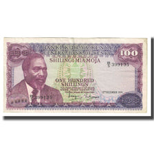 Banknote, Kenya, 100 Shillings, 1974, 1974-12-12, KM:14d, VF(20-25)