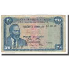 Banknote, Kenya, 20 Shillings, 1968, 1968-07-01, KM:3c, VF(20-25)