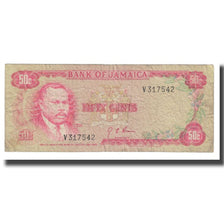Banknote, Jamaica, 50 Cents, KM:53a, VF(20-25)