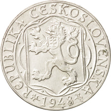 Cecoslovacchia, 100 Korun, 1948, SPL-, Argento, KM:26