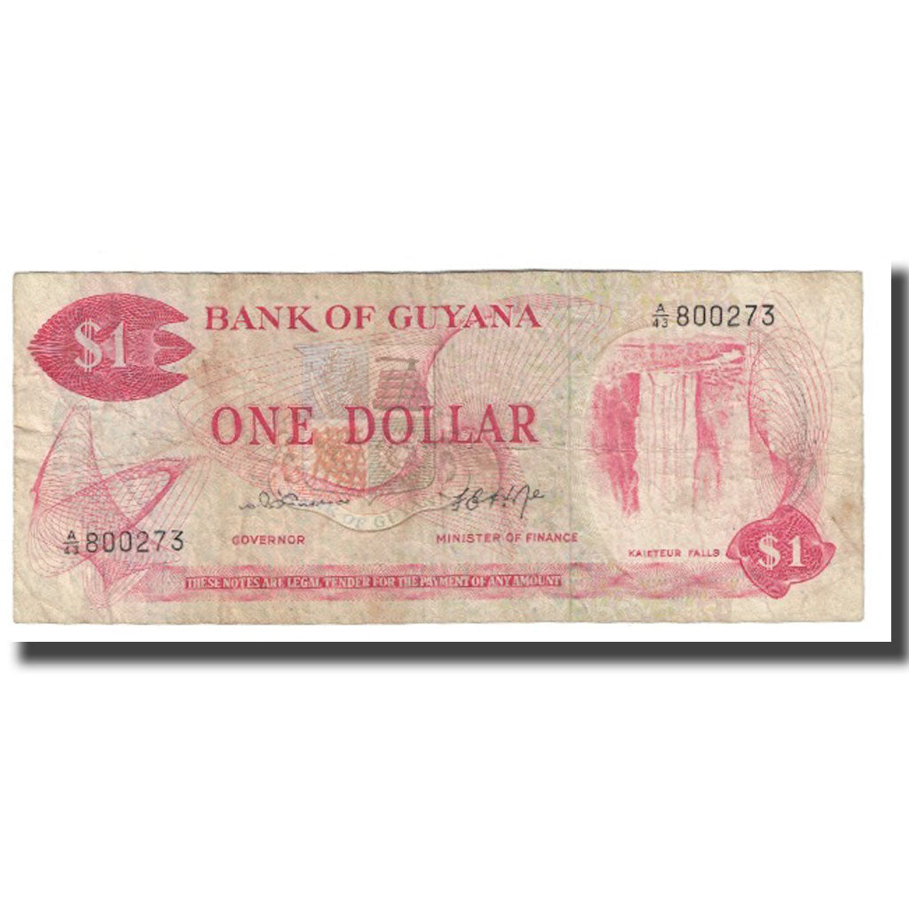 Banconote, Guyana, 1 Dollar, KM:21b, MB