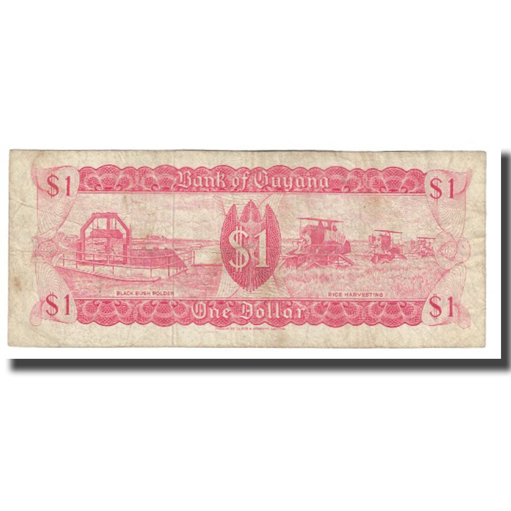 Banconote, Guyana, 1 Dollar, KM:21b, MB