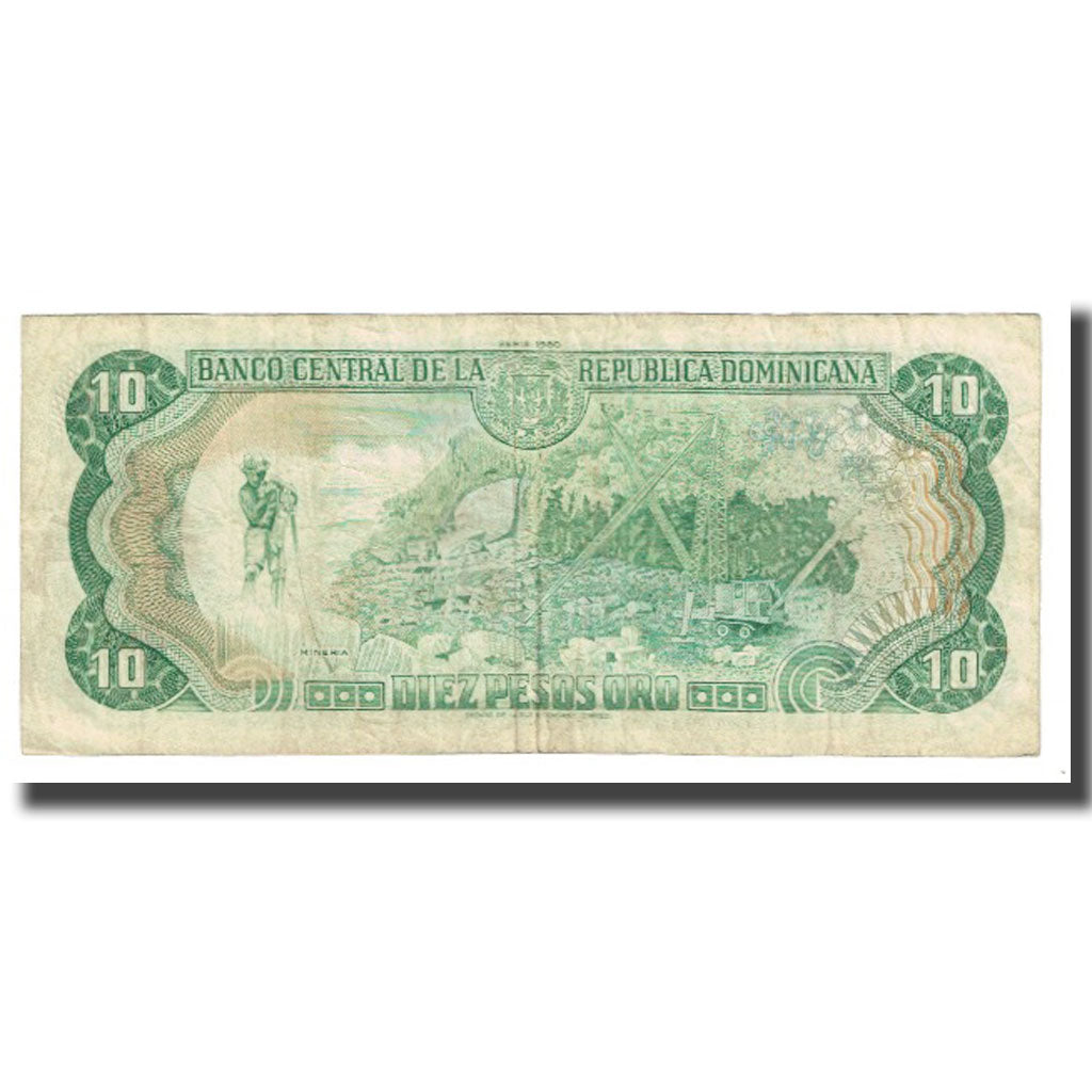 Banknote, Dominican Republic, 10 Pesos Oro, KM:119c, VF(20-25)