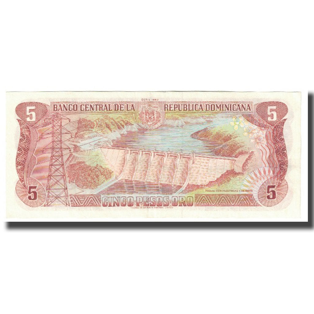 Banknote, Dominican Republic, 5 Pesos Oro, 1982, KM:118c, UNC(65-70)