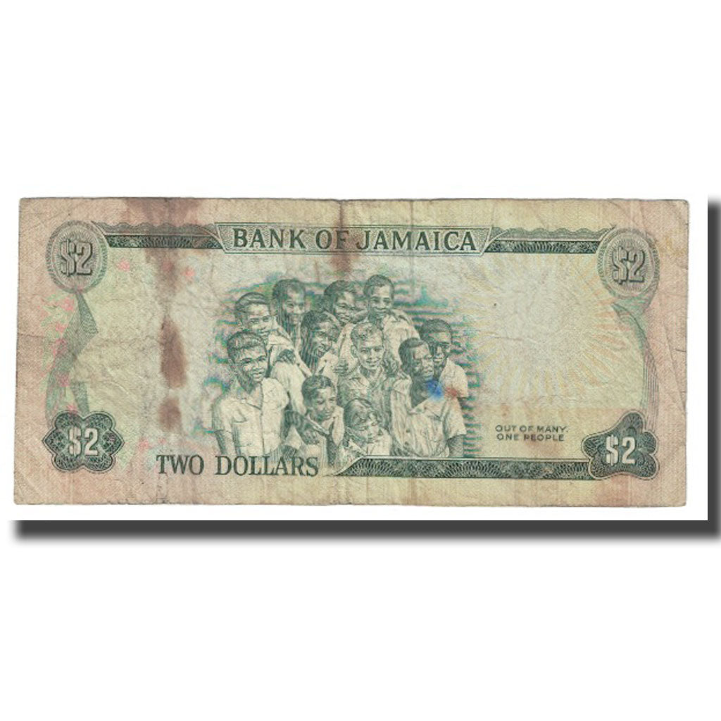 Billete, 2 Dollars, Jamaica, KM:69d, BC