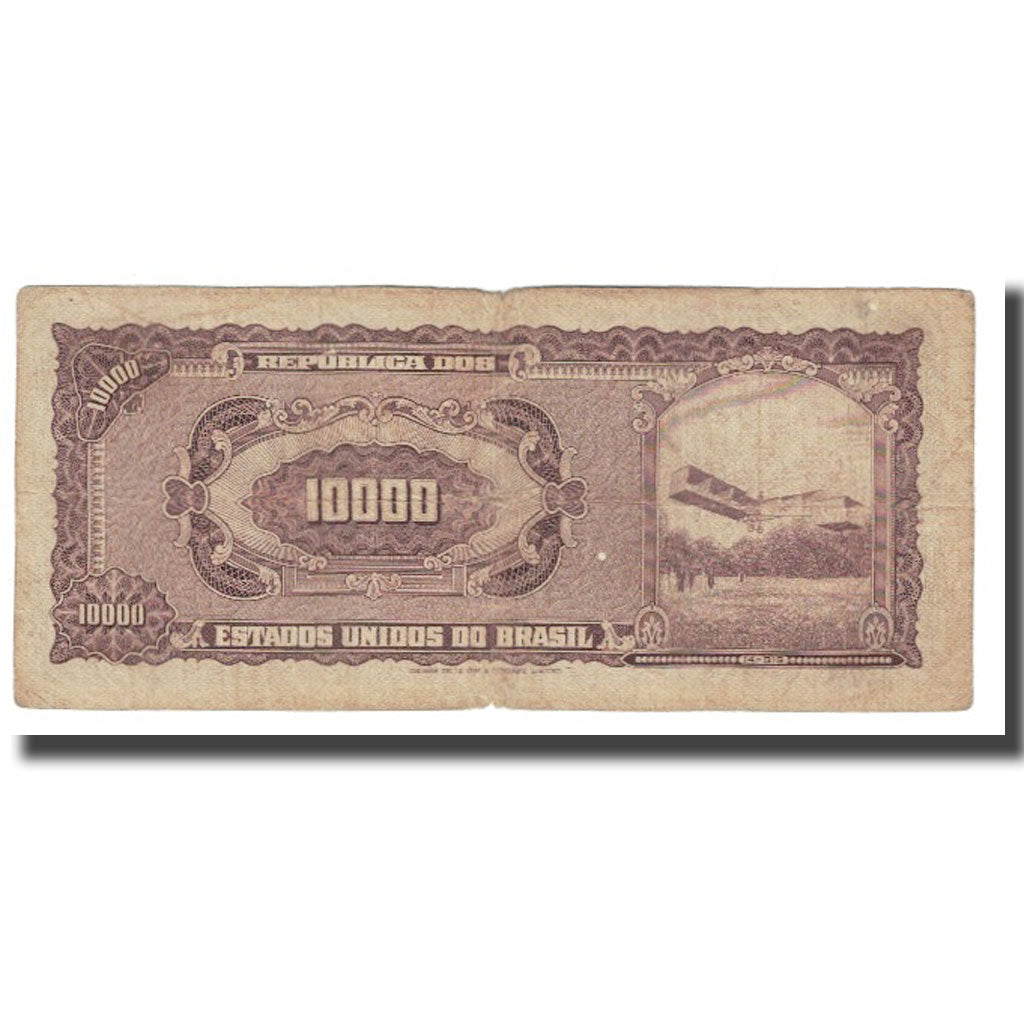 Banknote, Brazil, 10,000 Cruzeiros, KM:182Ba, VF(20-25)