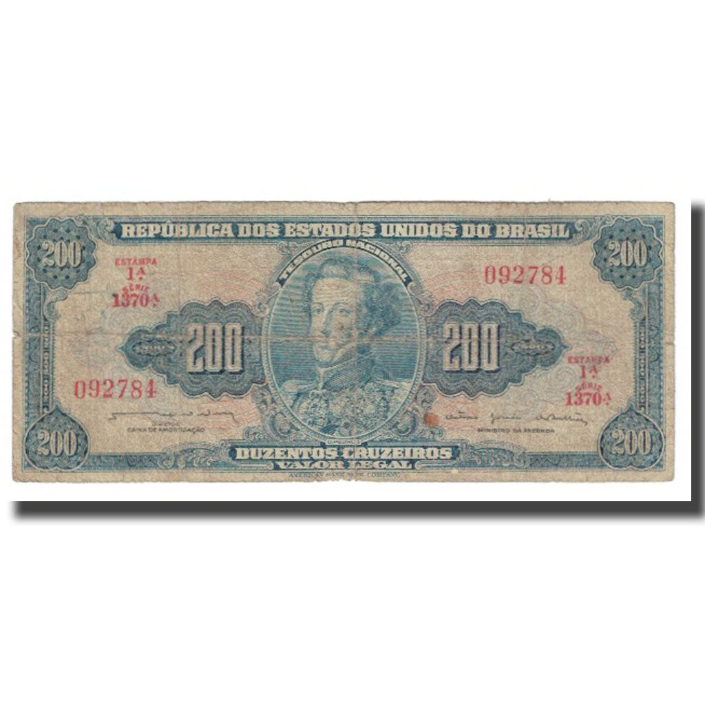 Banknote, Brazil, 200 Cruzeiros, KM:171c, VF(20-25)