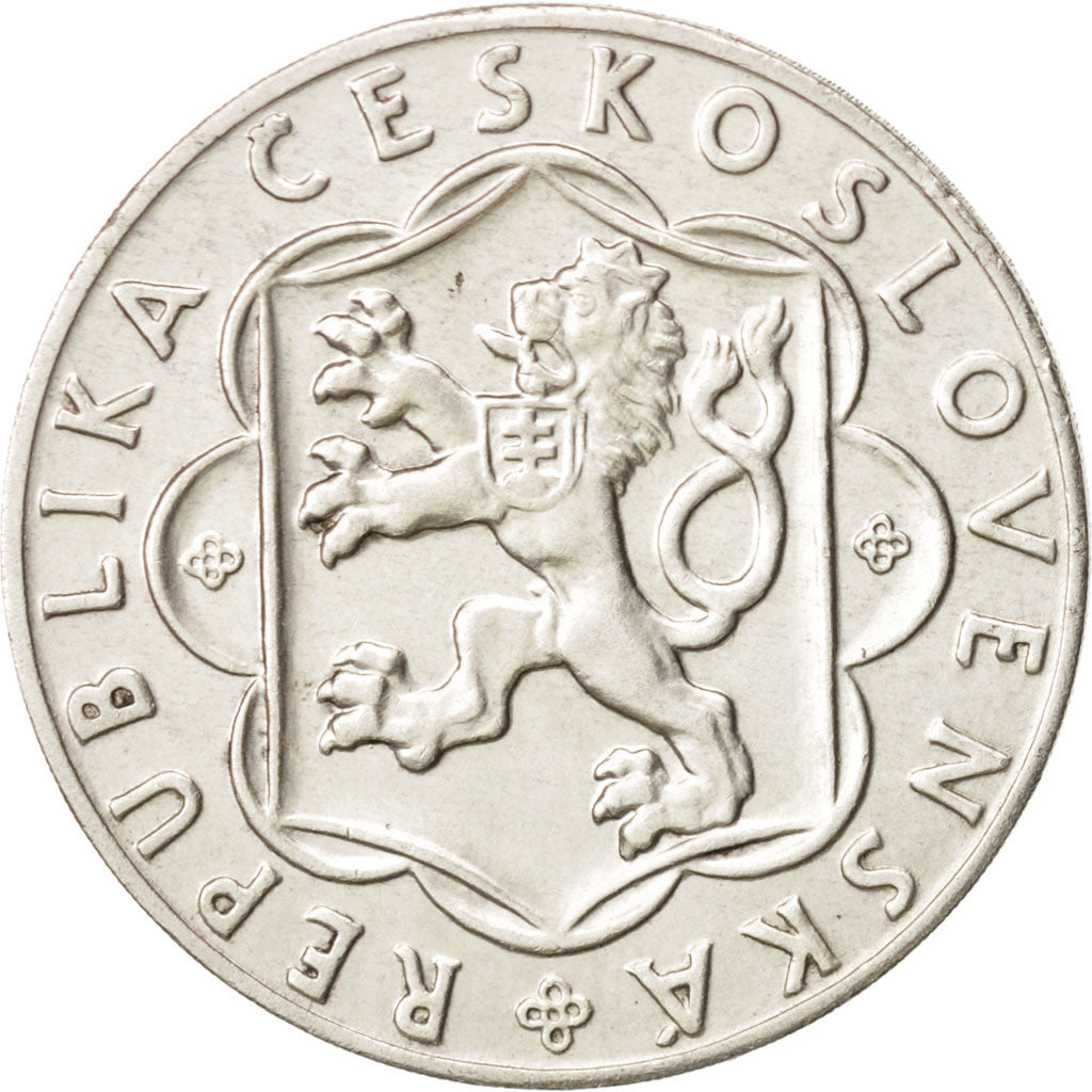 Czechoslovakia, 25 Korun, 1954, AU(50-53), Silver, KM:41