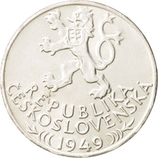 Czechoslovakia, 100 Korun, 1949, AU(55-58), Silver, KM:29