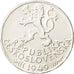 Czechoslovakia, 100 Korun, 1949, AU(55-58), Silver, KM:29