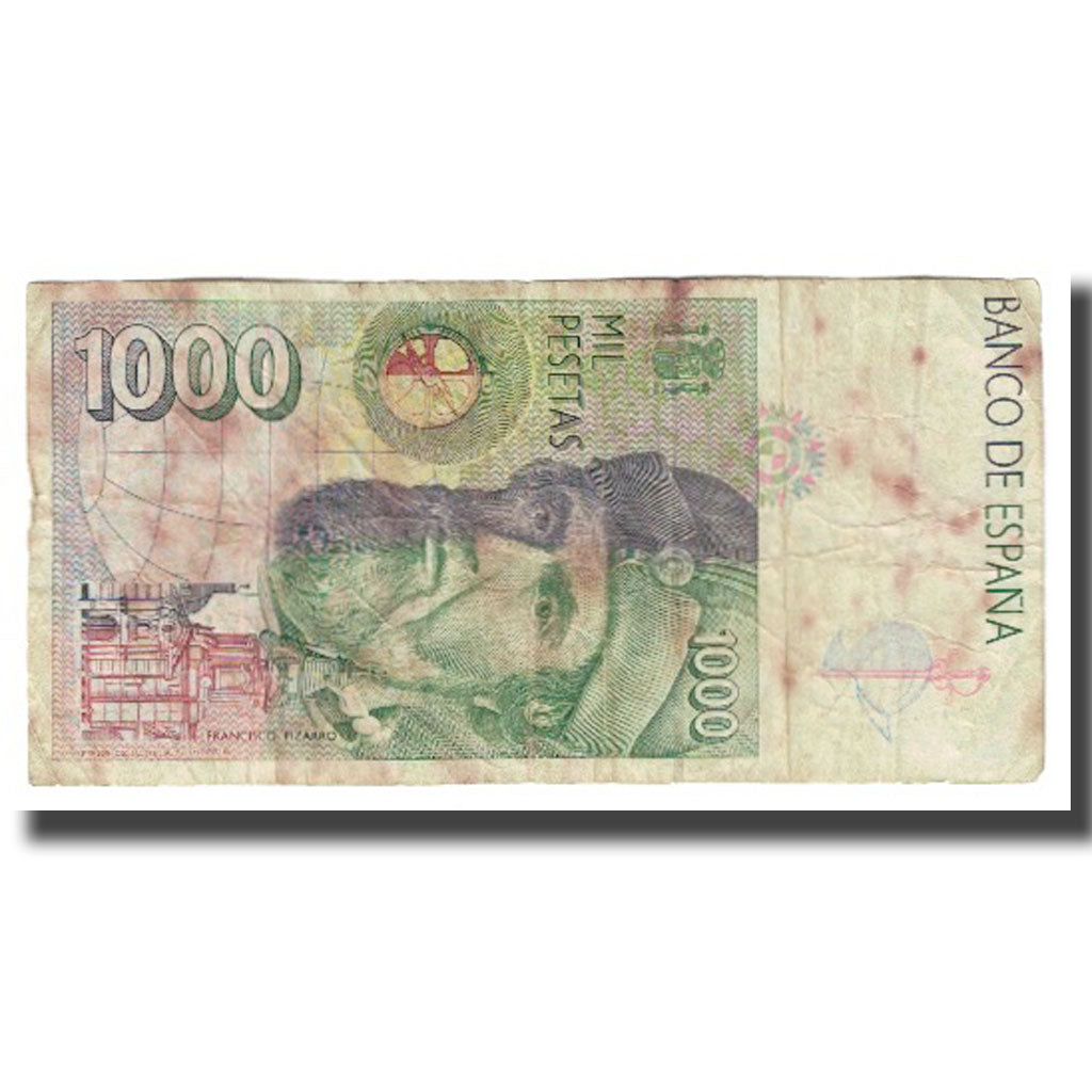 Nota, Espanha, 1000 Pesetas, KM:163, VF(20-25)