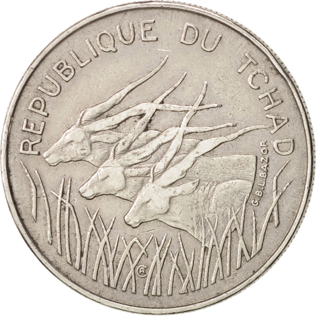 Chad, 100 Francs, 1971, Paris, EF(40-45), Nickel, KM:2