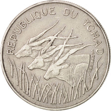 Chad, 100 Francs, 1971, Paris, EF(40-45), Nickel, KM:2