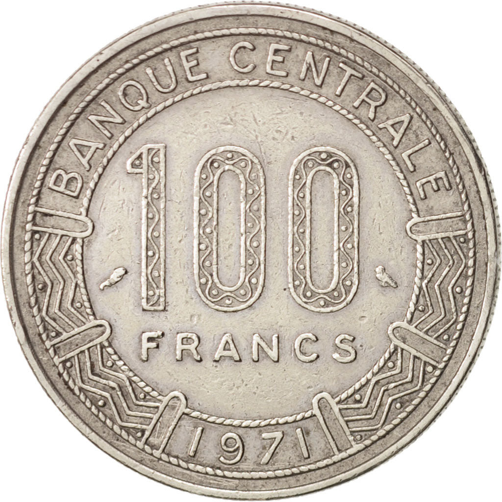 Chad, 100 Francs, 1971, Paris, EF(40-45), Nickel, KM:2