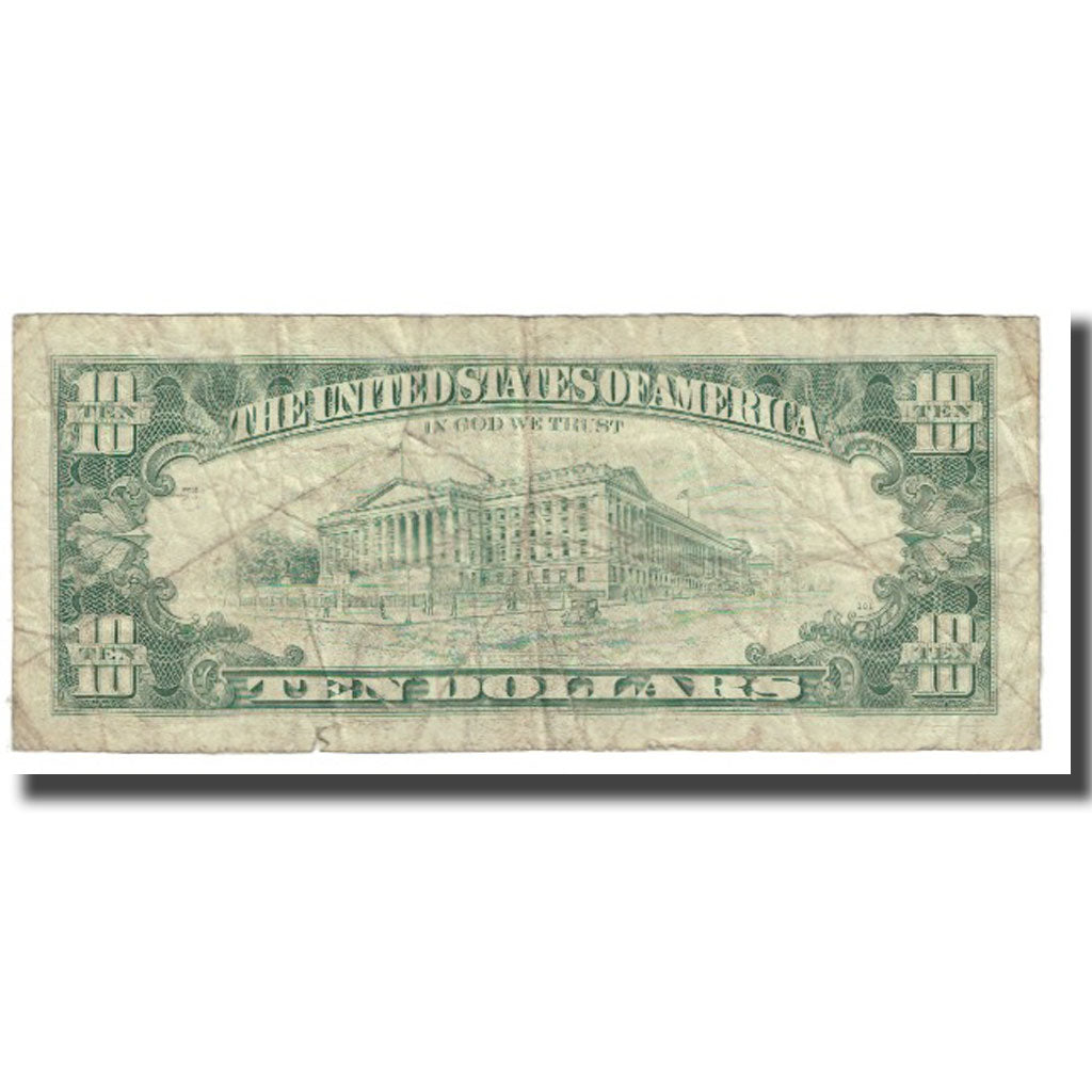 Billet, États-Unis, Ten Dollars, 1985, TB