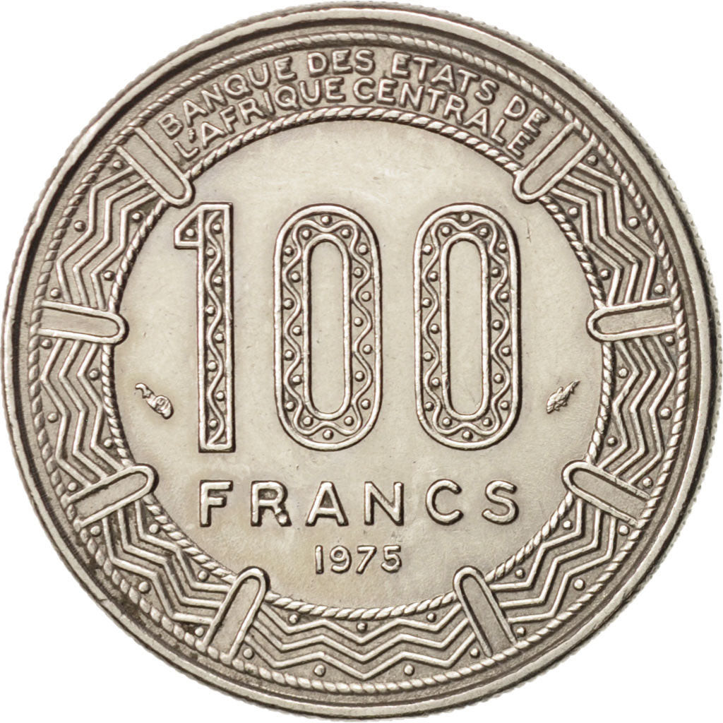 Chad, 100 Francs, 1975, AU(55-58), Nickel, KM:3