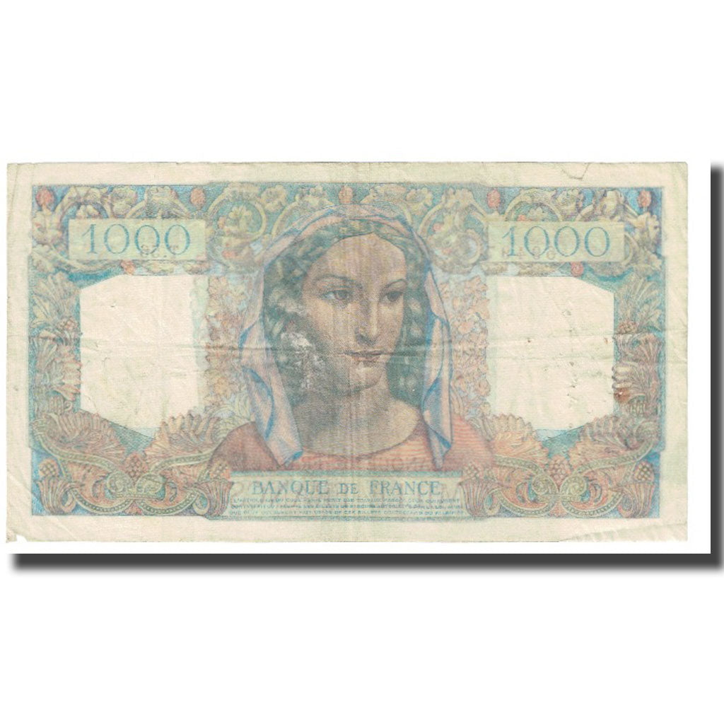 France, 1000 Francs, Minerve et Hercule, 1945, 1945-06-28, VF(30-35)