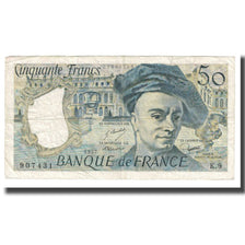 France, 50 Francs, Quentin de La Tour, 1977, TB+, Fayette:67.02, KM:152a